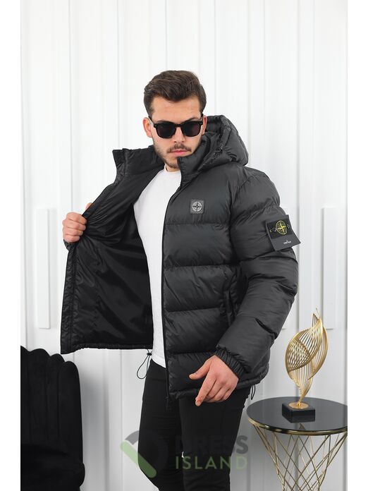 Куртка Stone Island зима капюшон (336-1)
